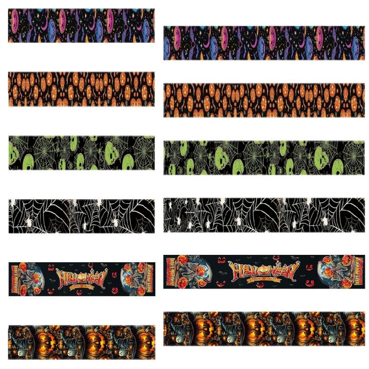 Classical Halloween Party Table Cover With Pumpkin Spiderweb Skull Pattern Washable Linen Fabric Table Runner Decoration