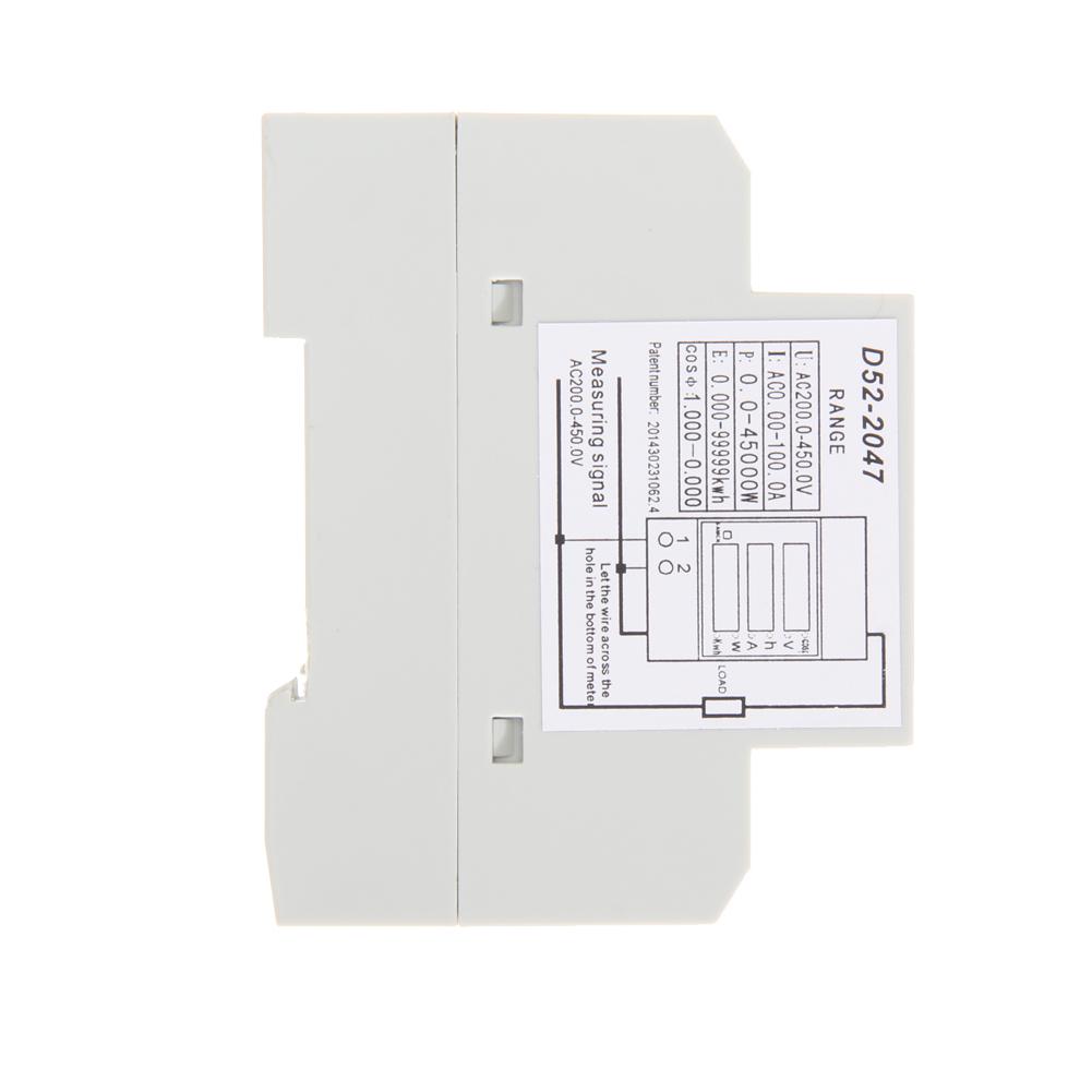 Din Rail Voltmeter Energy Voltage Current Amp Active Power Factor Time Monitor for Household Electricity Accessories