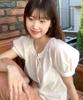 MIND BRIDGE WOMEN [W] Sheer Shirred White Short Sleeve Blouse