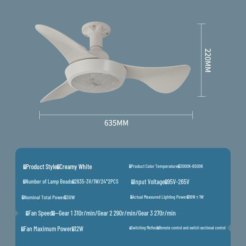 Leiser Frequenzumrichter Deckenventilator mit Licht - Hoher Luftstrom, E27 Schraubgewinde, CE-zertifiziert, Modell 2025 für Wohnzimmer