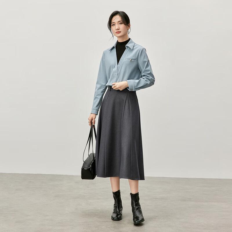 Elegant A-Line Midi Skirt for Women