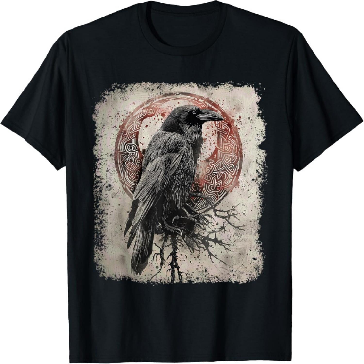 

Odin Ravens Huginn & Muninn Vegvisir Vikings Myth Norse T-Shirt S