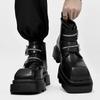 Physical Shooting Spring New Punk Style Black Boots For Men's Metal Decoration Height Increasing Shoes Party Casual Dress