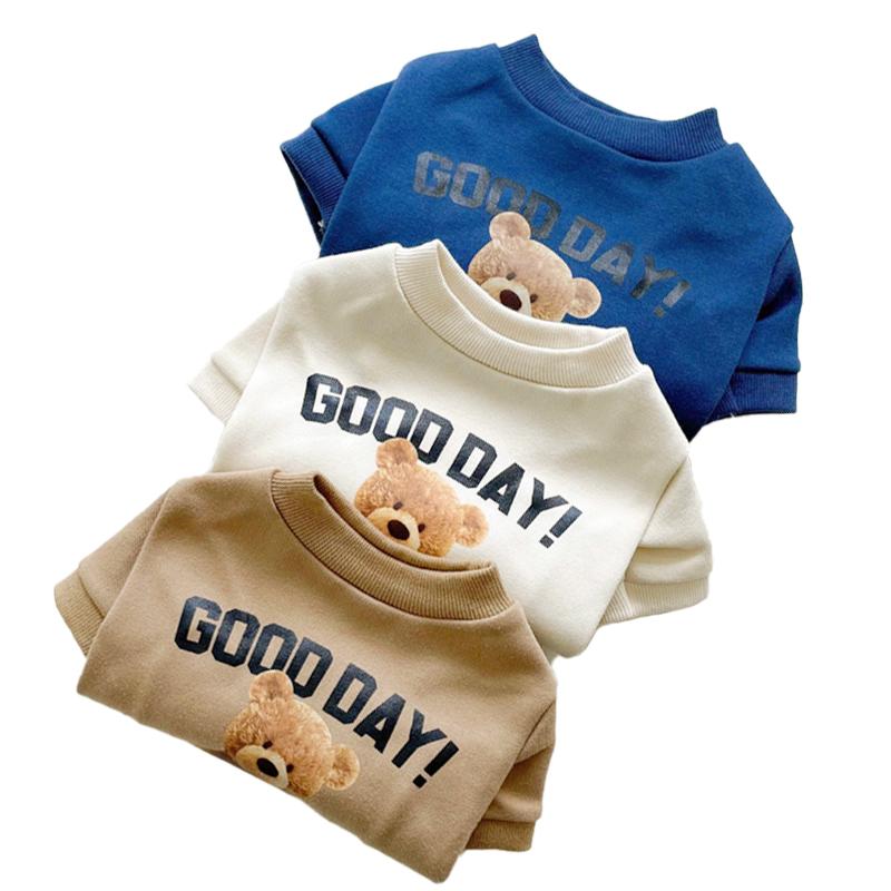 Pet Dogs Clothes Bear Pattern Dogs Winter Cute Costume Pet Shirt Puppy Clothes Pet Vest Pet Clothes Dog Sport Shirt XS-XXL