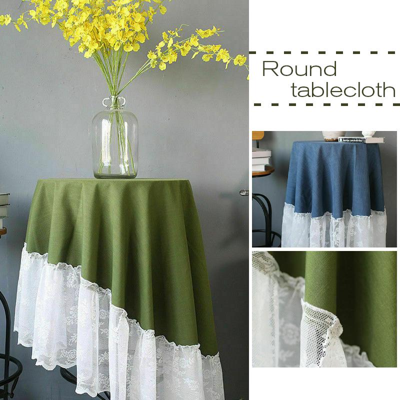 Pastoral Nordic Style Round Tablecloth Home Dining Table Cover Towel Coffee Tea Table Lace Tablecloth Exhibition Hall Tablecloth