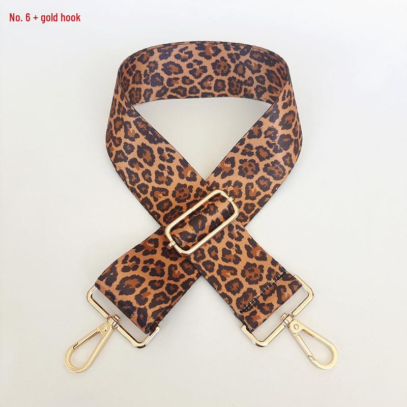 Colorful Leopard Print Adjustable Shoulder Strap - 5CM Wide, Single Shoulder, Crossbody.