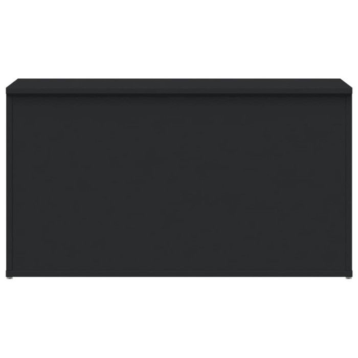 Coffre de rangement - Noir - 84x42x46 cm - Bois d'ingénierie - Mixte - Adulte
