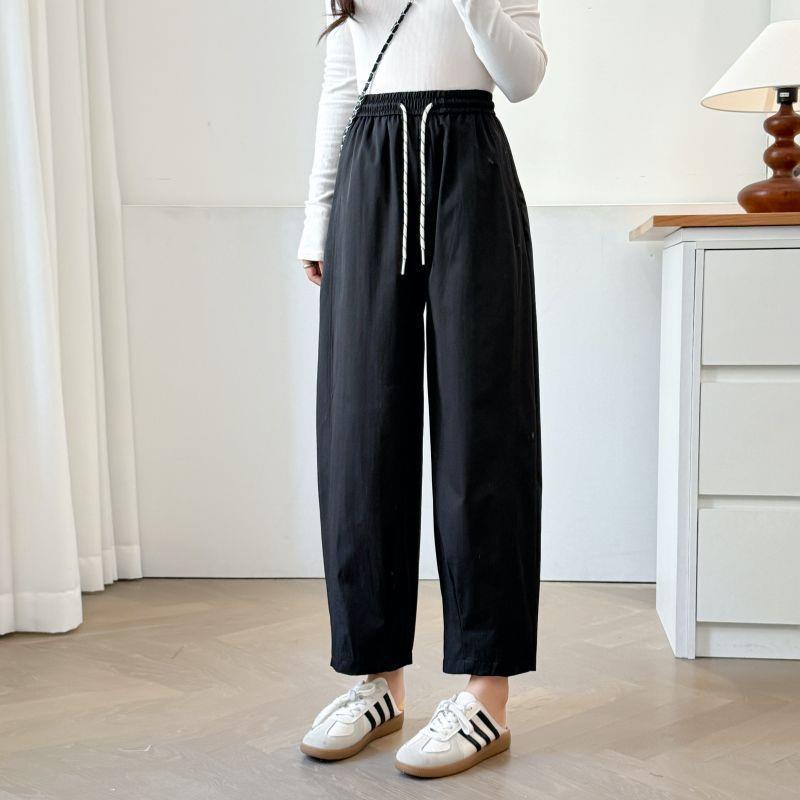 

Plus Size Women s High Waist Slimming Drape Harem Pants - Versatile Loose Fit 3XL 176-198 lbs чёрный