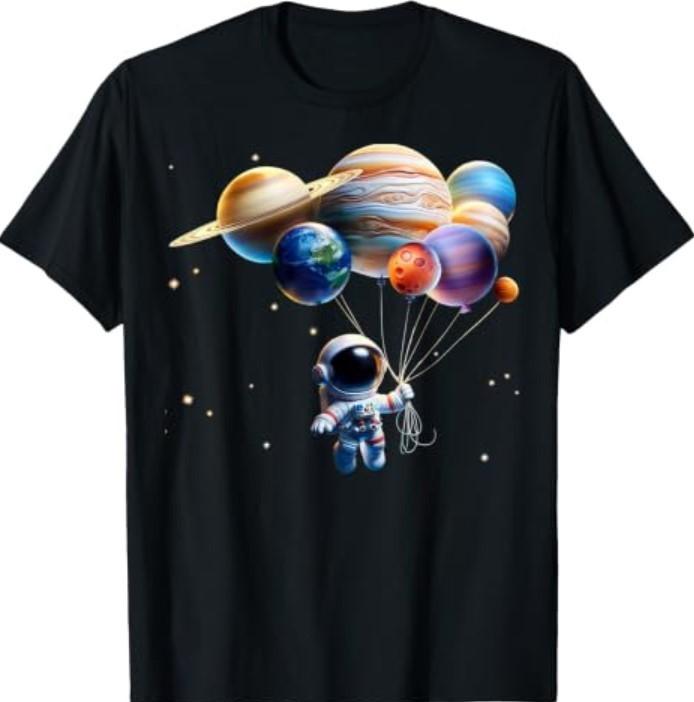 Funny Astronaut Planets Gift Astronomy Space T-Shirt