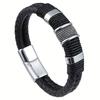 Retro Faux Leather Men's Bracelet | Multi-Layer, Faux Beaded, Jewelry Wrist Bracelet Gift, Father's Day Gift, Christmas Gift