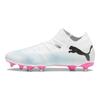 Puma Scarpe da Calcio Future Match Comode Versatili AG FG Resistenti Uomo Sneaker Bianco Rosa 107715-01