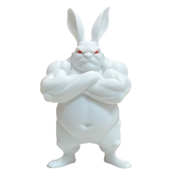 

Muscle Rabbit Figurine Display Fine 3D Printed Piece Wonderful Addition To Any Room Or Study Space 1