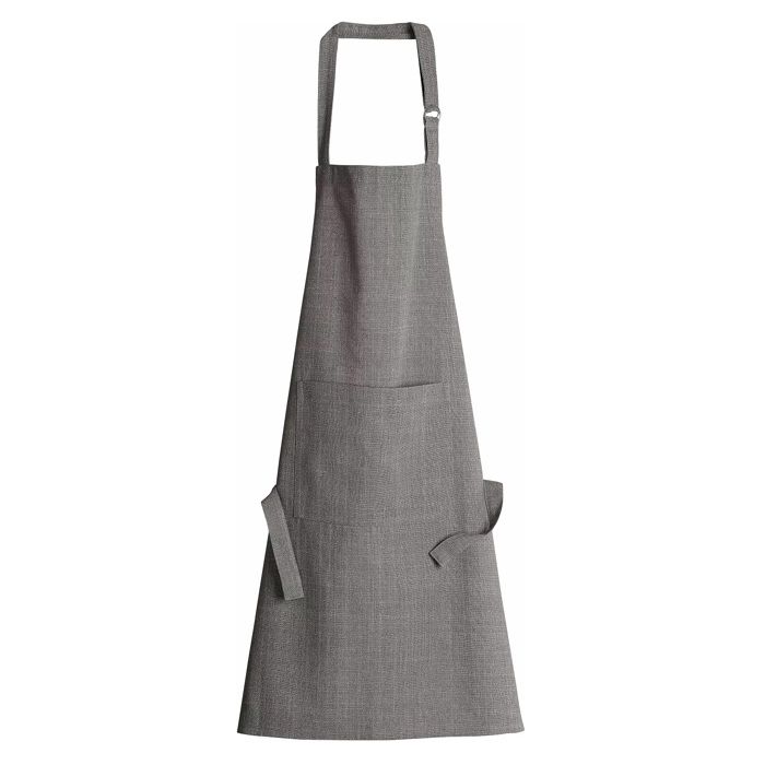 Tablier - Fils Flammé Gris Carbone - 70 X 85 Cm - 100% Polyester Recyclé - Sangle Ajustable