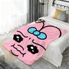 Throw Flannel Fluffy Cute Soft O-Opanchu Blanket Warm Skin-Friendly Bunny Cartoon Throw Usagi For Sofa Bed Office Nap Winter