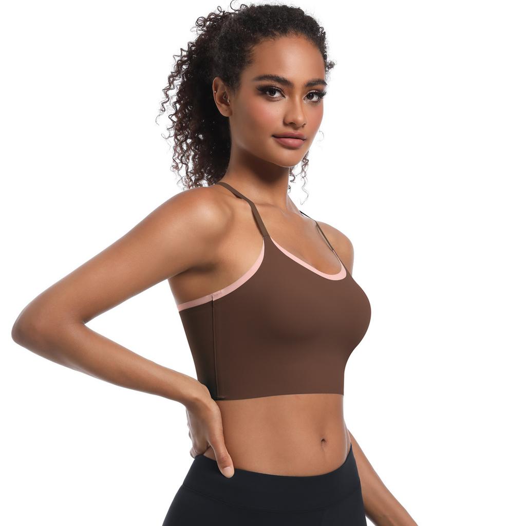 Beautiful Back Top One Cup Seamless Sports Bra Running Fitness Yoga Bra For Women