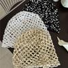 Retro Hollow Sequined Beanies Cap Korean Ear Protection Hat Fashion Knitted Hat  For Women