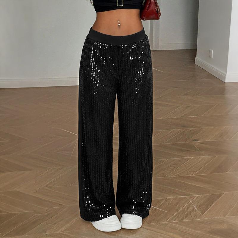 YYFS Modne damskie spodnie i spodnie capri z wysokim stanem