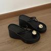 Fashion 2025 Summer Chunky Women Clip Toe Slipper Fashion Elegant Platform Wedges Heel Slides Ladies Gladiator Beach Sandalias Flip Flop