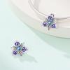 S925 Silver DIY Bracelet Beads Charms Iris Pansy Four Leaf Clover Pendant for Jewelry Making Handmade