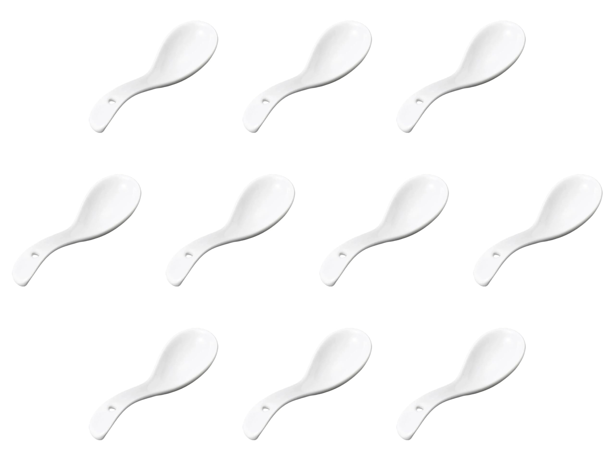 

Set of 10 small reinforced round ramen spoons x Chinese spoon reinforced porcelain Setomonohonpo [15 4.5 cm] белый