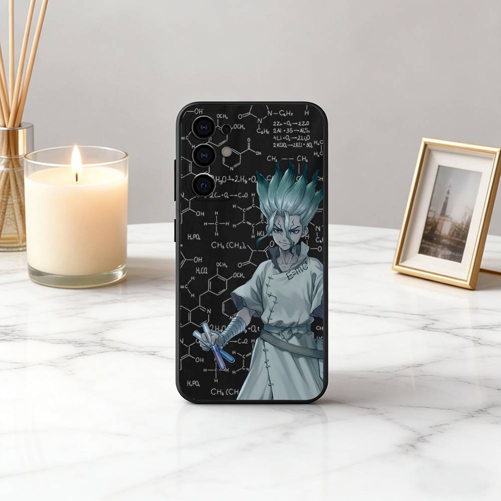 D-Dr S-STONE S-Senku I-Ishigami-DSSI Phone Case Black Silicone Soft For Samsung S25,S24,S21,S22,S23,S30,Ultra,S20,Plus,Fe,Lite