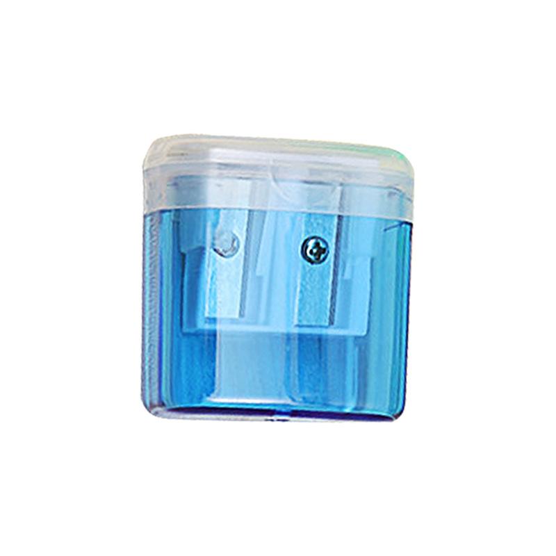 Double Hole Garbage Bin Type PS Plastic Pencil Sharpener for Primary School Students Gifts Stationery and Pencil Sharpener