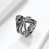 Retro und Alter Titanstahl Oktopus Ring Nischenpersönlichkeit Herren Schraubenschlüssel Zubehör Party Punk Feiertagsgeschenk Schmuck