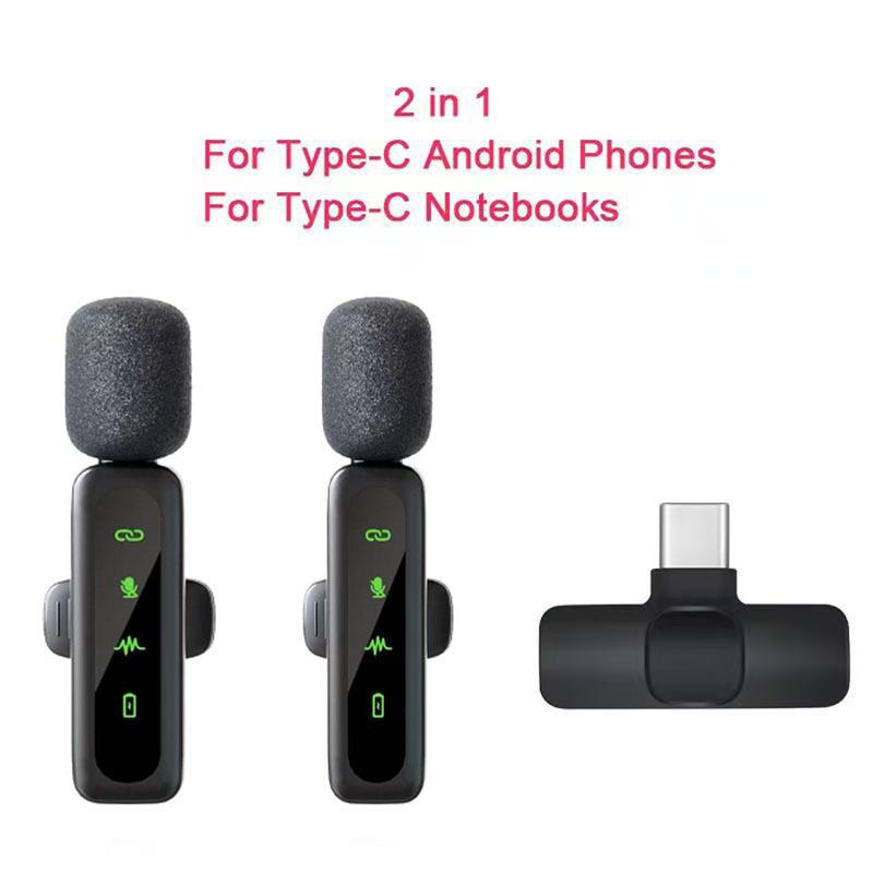 Micrófono Inalámbrico de Solapa para Teléfono Celular L6 Con Cubierta Antiviento Mini Micrófono para Grabación de Audio y Video para Teléfono Móvil iPhone Android Micrófono