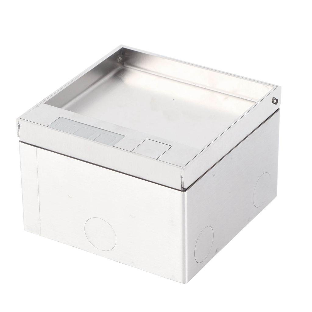 Recessed Floor Outlet Box, 4KW 16A Water Proof Stainless Steel Recessed Flat Socket Kit with 2 X 3 Prong Receptacle, Tamperresistant Electric