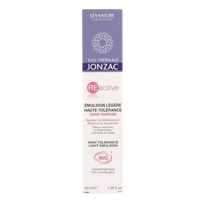 Jonzac Reactive Emulsion Légère Haute Tolérance Bio 40ml