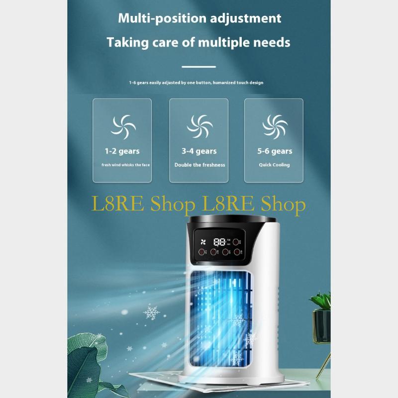L8RE Portable Air Coolers 300ml Mini Air Conditioner With 6 Speed 6H Timer