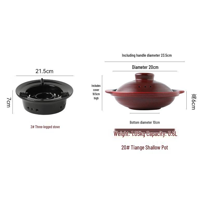 ZISIZ Ceramic Alcohol Hot Pot & Stove Set