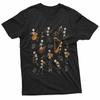 Skeleton Orchestra Playing Instruments Gothic Spooky Music Gift 100% Cotton T-shirt Mens Tees Top