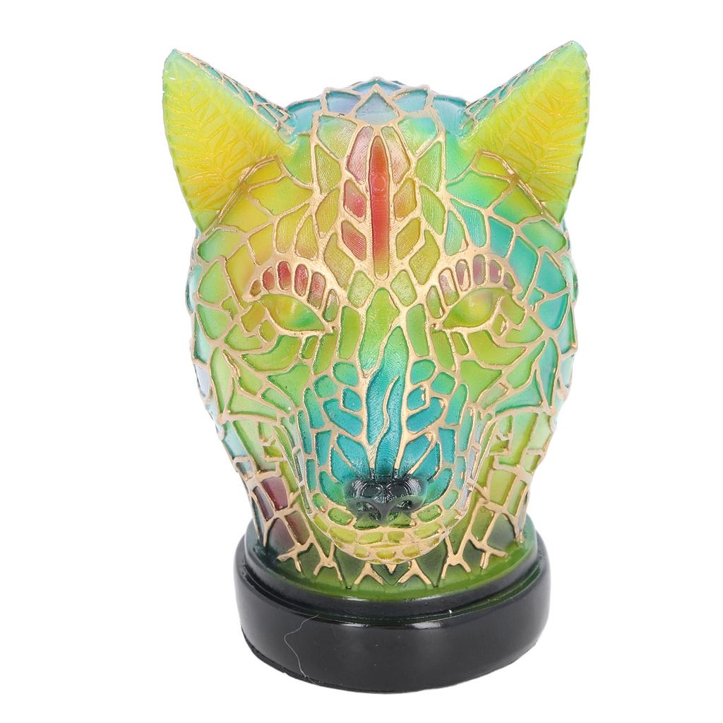 Animal Desk Lamp Wolf Shape Resin Vintage USB 5V LED Night Light for Home Bedroom Office Decoration