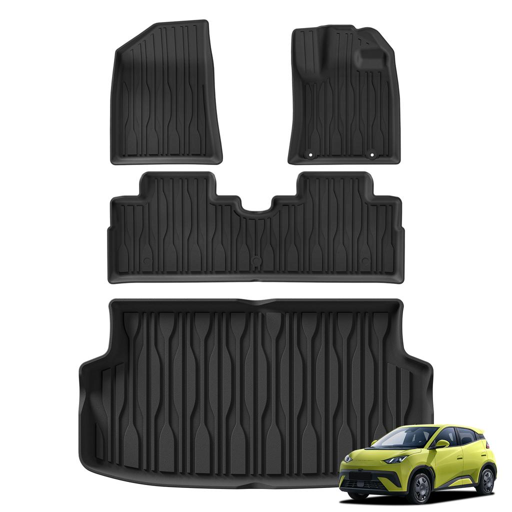 Left/Right Drive for BYD ATTO1 SEAGULL 2026 Car Floor Mats Cargo Liner Trunk Pad Backrest Liner TPE Foot Mat All Weather Black