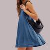 Backless Dress 2025 Denim Dress Women's Summer New Casual Sleeveless Halter Short Skirt A-line Skirt