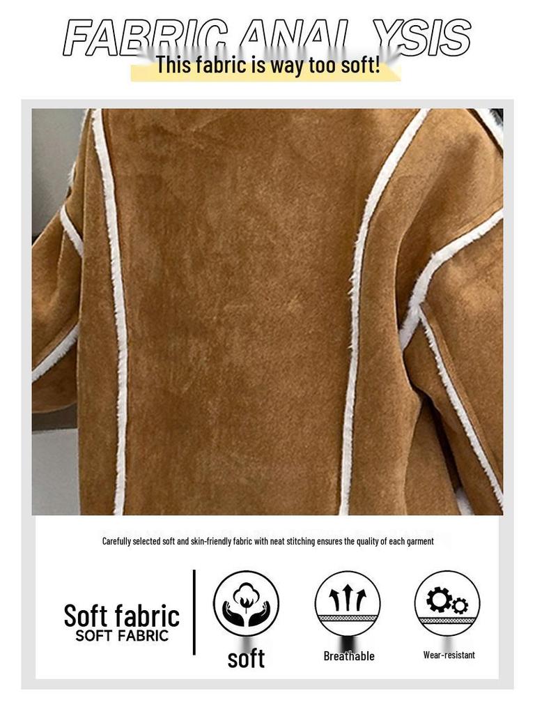 Big Girls' Stylish Thickened Shearling Coat - 2025 Autumn/Winter Fashion