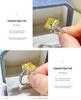 Yellow Moissanite Micro-Pavé Square Ring - Stylish Women's European American Cross-Border Bestseller