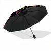 1pc Neon Characters Auto Open/close, All-Season Portable Folding Umbrella for Women & Men, Travel, Everyday, Formal Events - Compact Luxury Parasol, O