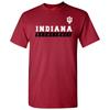 Indiana Hoosiers Basketball Slant Unisex Licensed T-Shirt - Cardinal