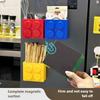 1/4PC Magnetic Storage Box Building Block Wall Mounted Refrigerator Holder Entrance Door Rack Kitchen Organizer Decor Holder