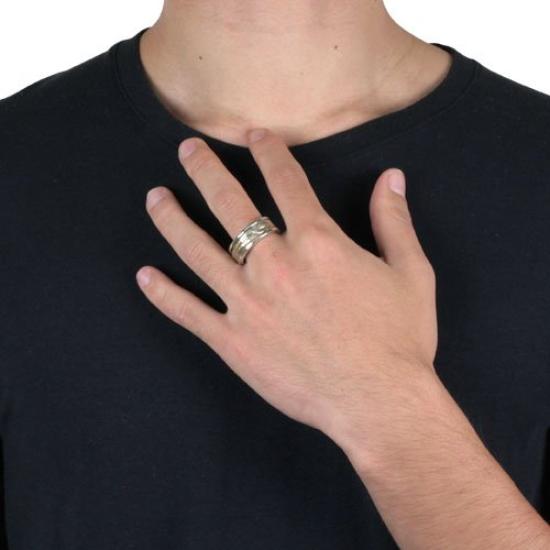 Rolling Feather Ring 925 Silver r0435 Size 17 [Cenote] [Silver Accessory]