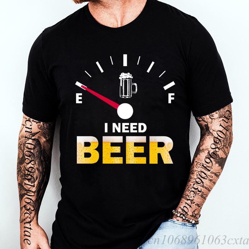 I Need Beer Print T-shirts Summer Fashion Men's Clothing Comfortable Breathable T-shirt Street Casual Fashion Men's Street Wear