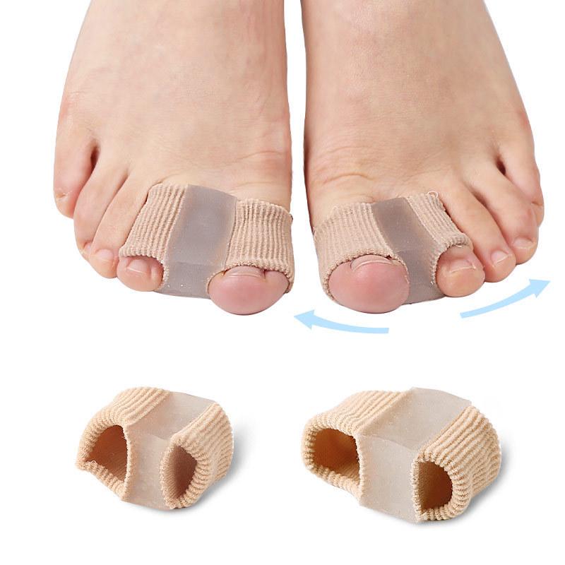 Fiber Toe Separators for Hallux Valgus & Bunion Relief, Men & Women, Double Hole Sleeves