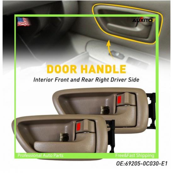 Pair Side Right Passenger Door Interior Beige for Handle Toyota 2000-2004 Avalon