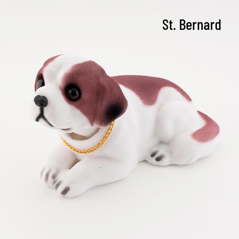 Resin Shaking Head Dog Figurine Car Ornament