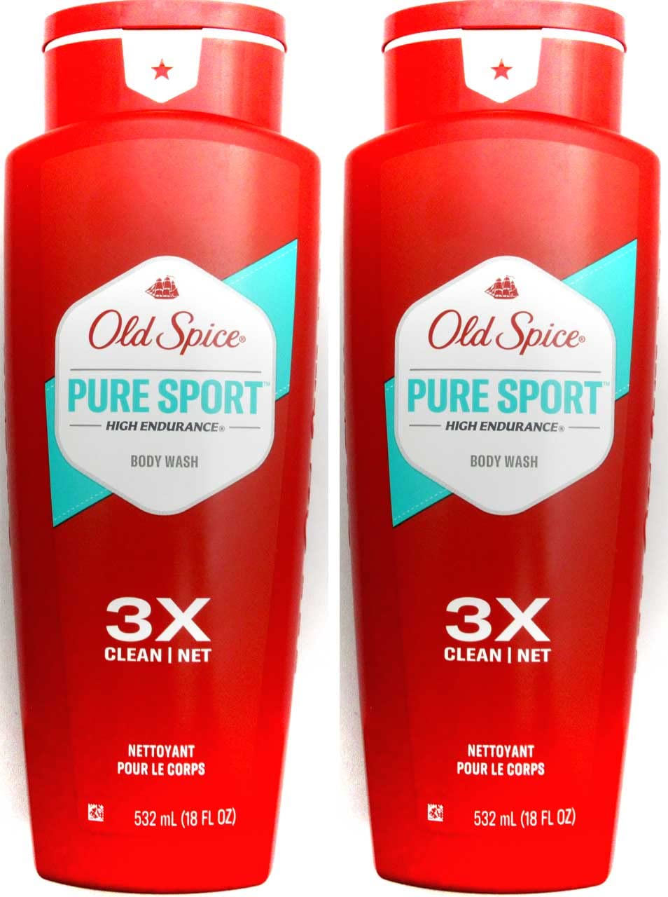 

импортное мыло для тела Old Spice High Endurance Pure Sports 532 мл x 2 оригинал [Подлинный продукт] (с подставкой)