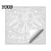 Durable Window Film for Parties Christmas Bell Sticker, PVC Decals with Snowflake Bow Patterns Removable Seasonal Holiday Home Decoration, Waterproof