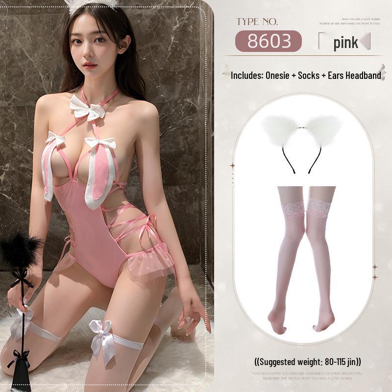 Sexy Bunny Girl Cosplay Dessous: Fantasy Cutout Temptation Einteiler