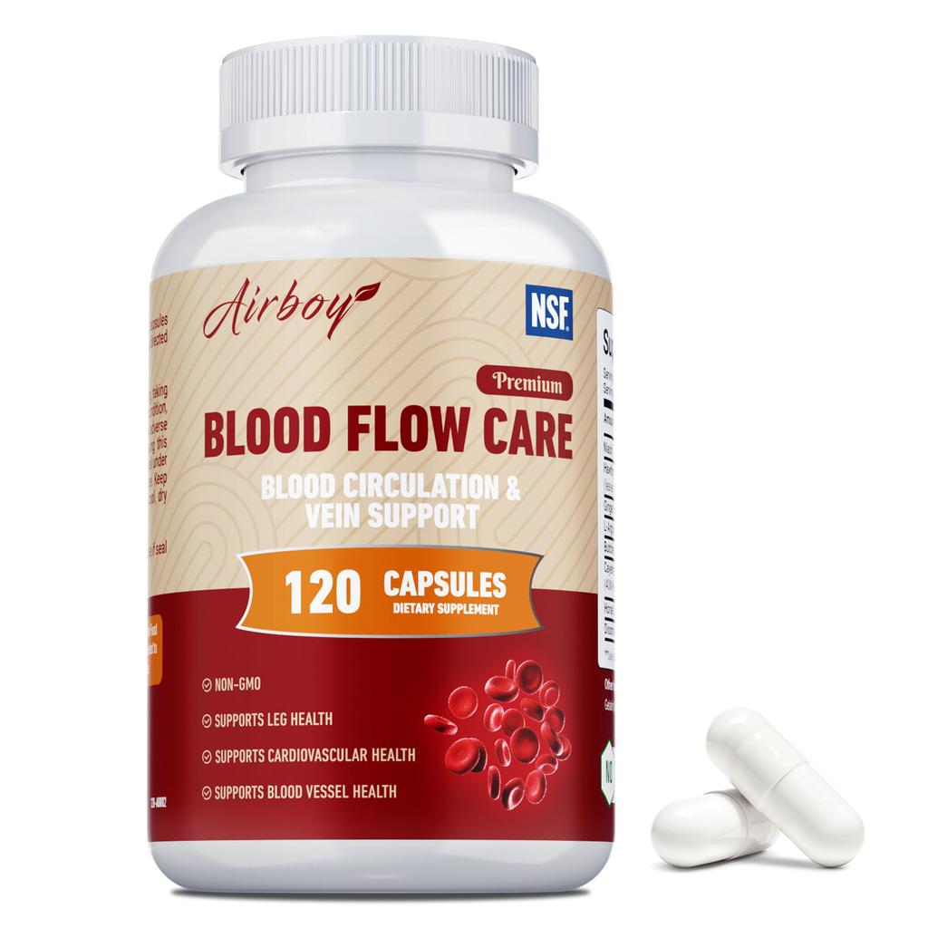 Airboy Blood Flow Maintenance Complex Dietary Supplement, Containing Niacin, L-arginine, Diosmin, Daily Support, and Nutritional Supplementation
